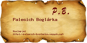 Palesich Boglárka névjegykártya